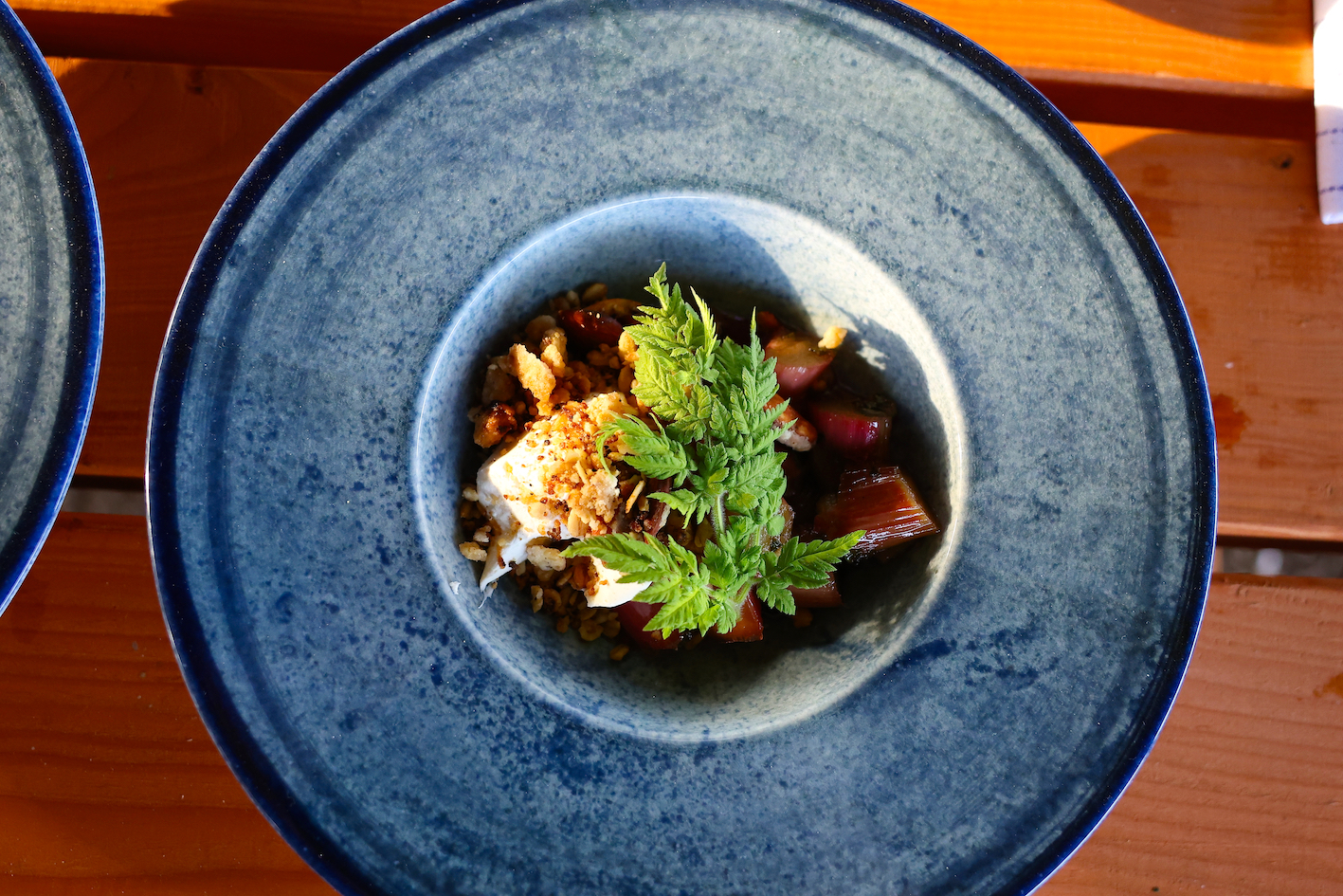 En tallerken med mad fra Vilde middage hos Restaurant SANK i København